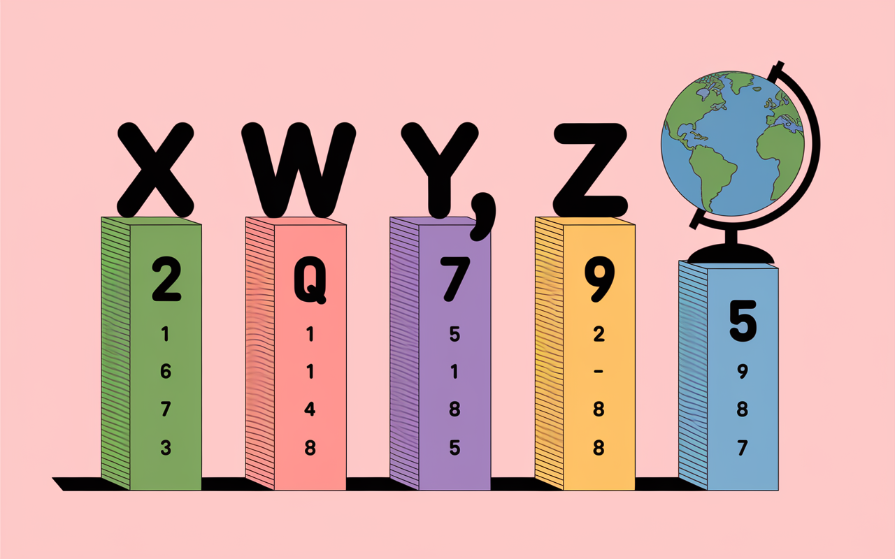 Tableau lettres rares pays commençant par X