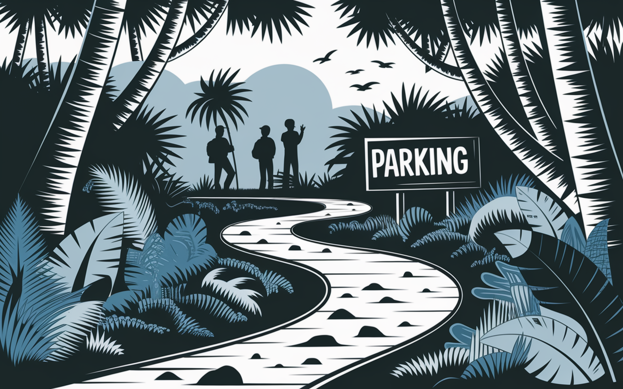 Sentier sous-bois tropical Saut de l'Acomat Guadeloupe