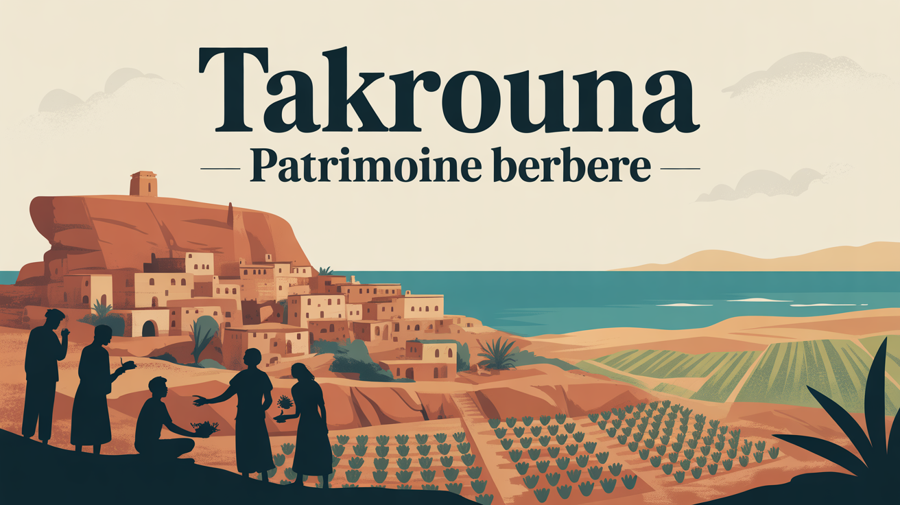 Illustration Takrouna patrimoine berbere village perche Tunisie