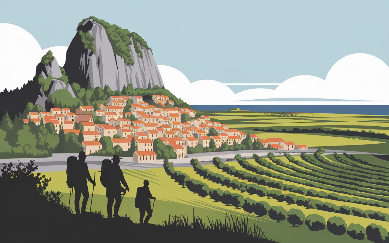 Vue panoramique Takrouna village perche Tunisie