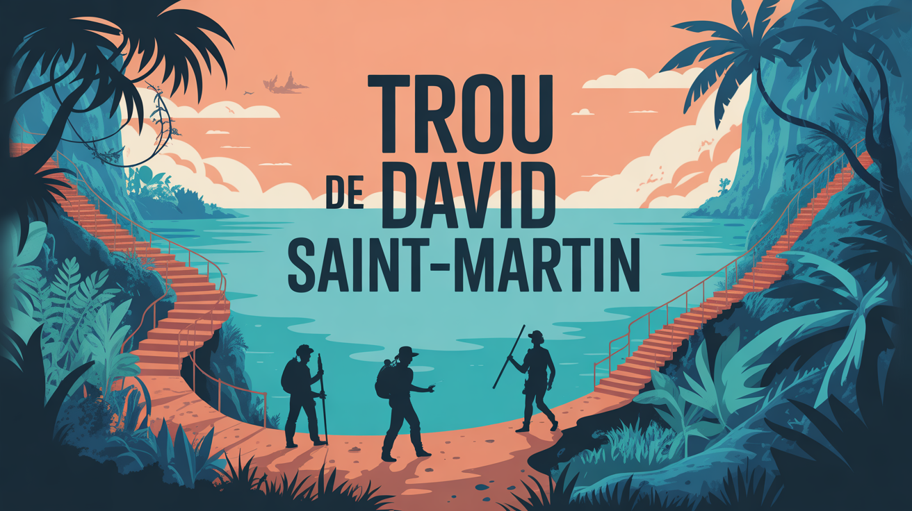 Paysage sauvage côtier Trou de David Saint-Martin