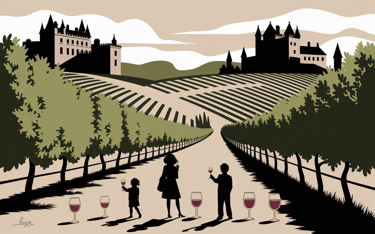vignobles autour de Bordeaux châteaux dégustation familles enfants