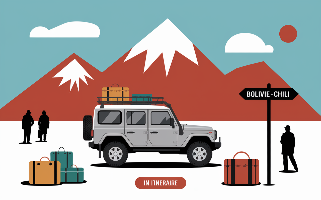 Itineraire andin Bolivie-Chili circuit illustration