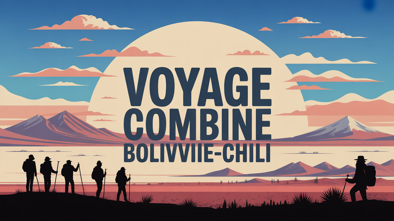 Panorama andin stylise Salar d'Uyuni Atacama voyageurs