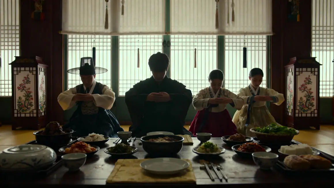 Cérémonie Seollal hanbok table Corée