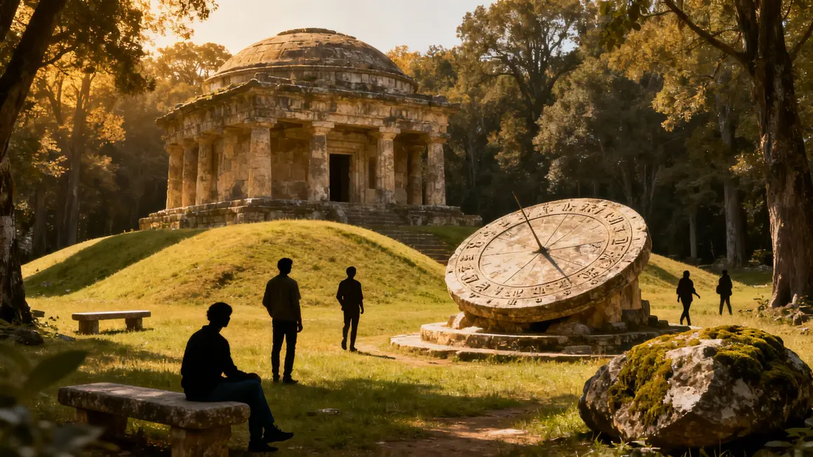 Temple ancien et tumulus à Gyeongju