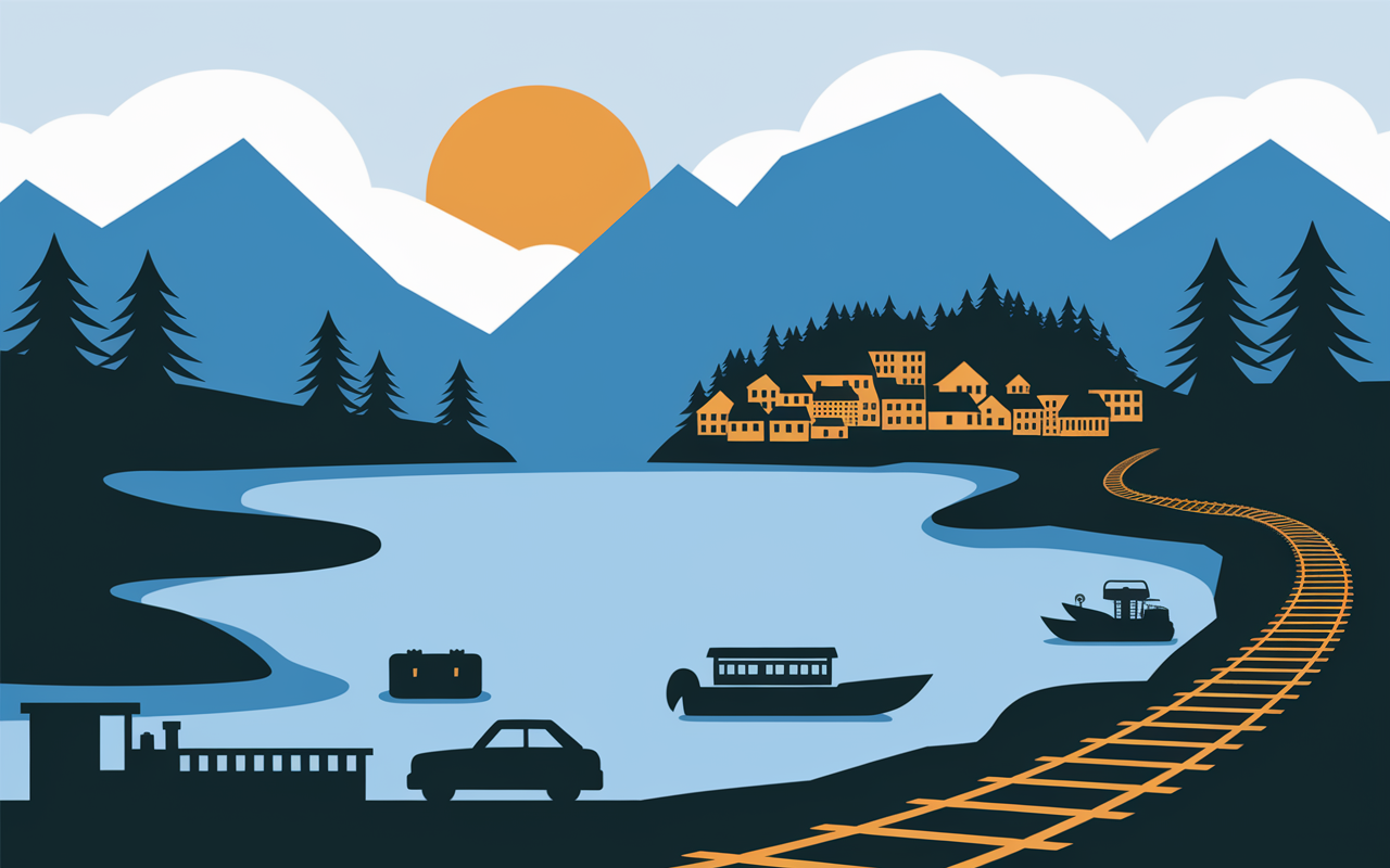 carte acces hallstatt train voiture bateau