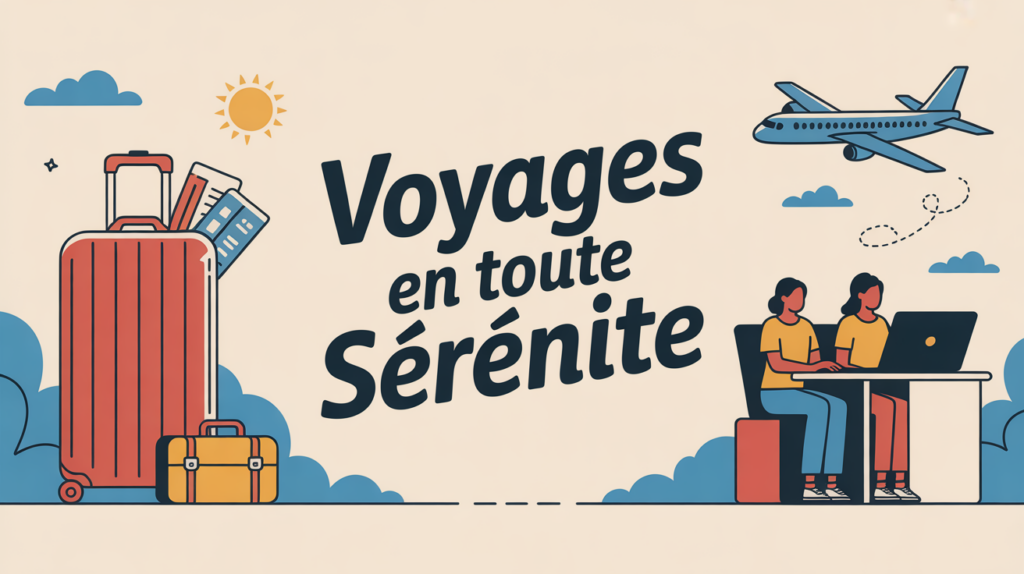 Illustration auchan voyages serenite valise carte avion