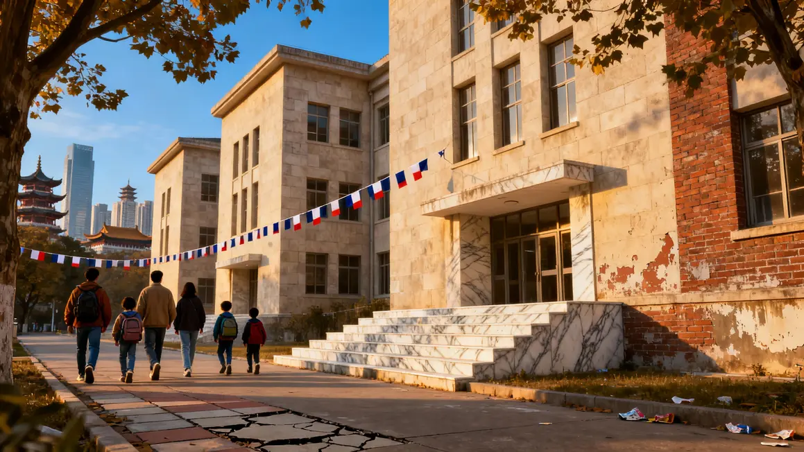 Vue batiments institutions francaises Seoul