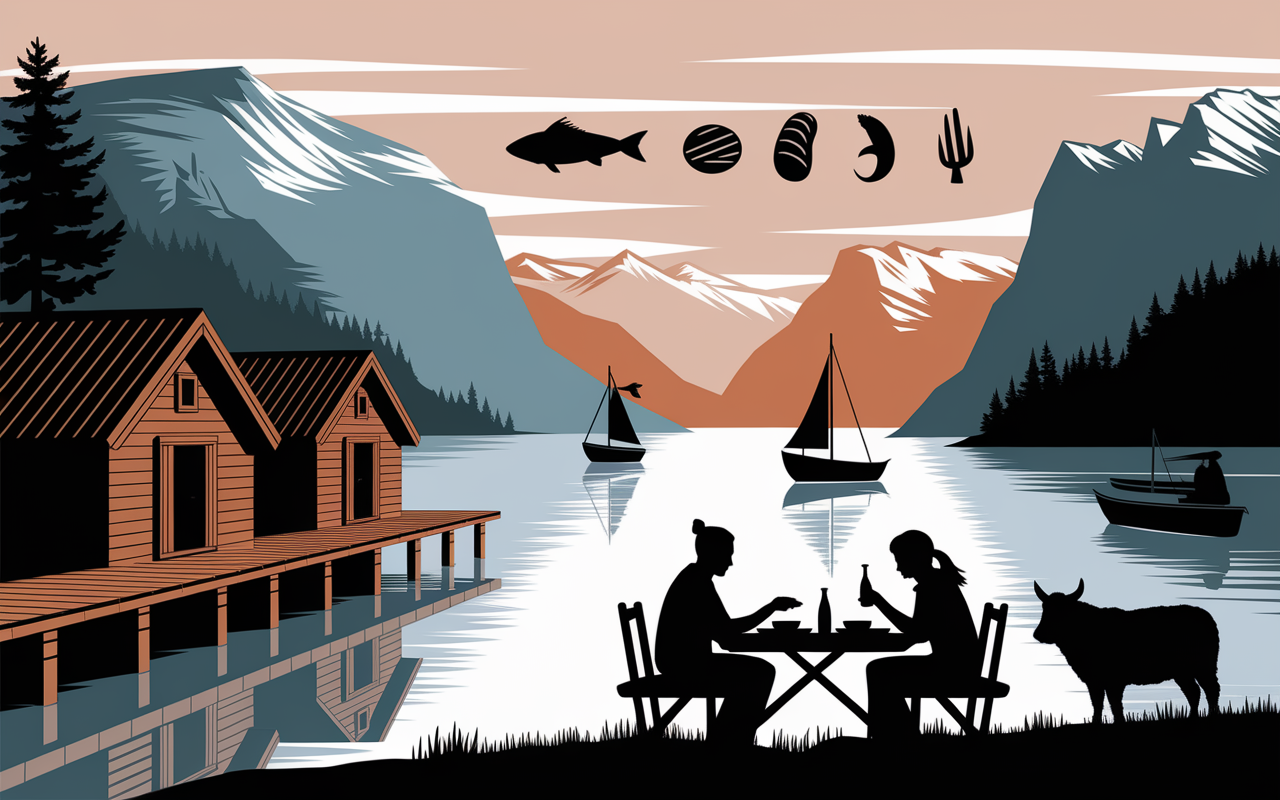 lofoten cabane fjord repas amitie