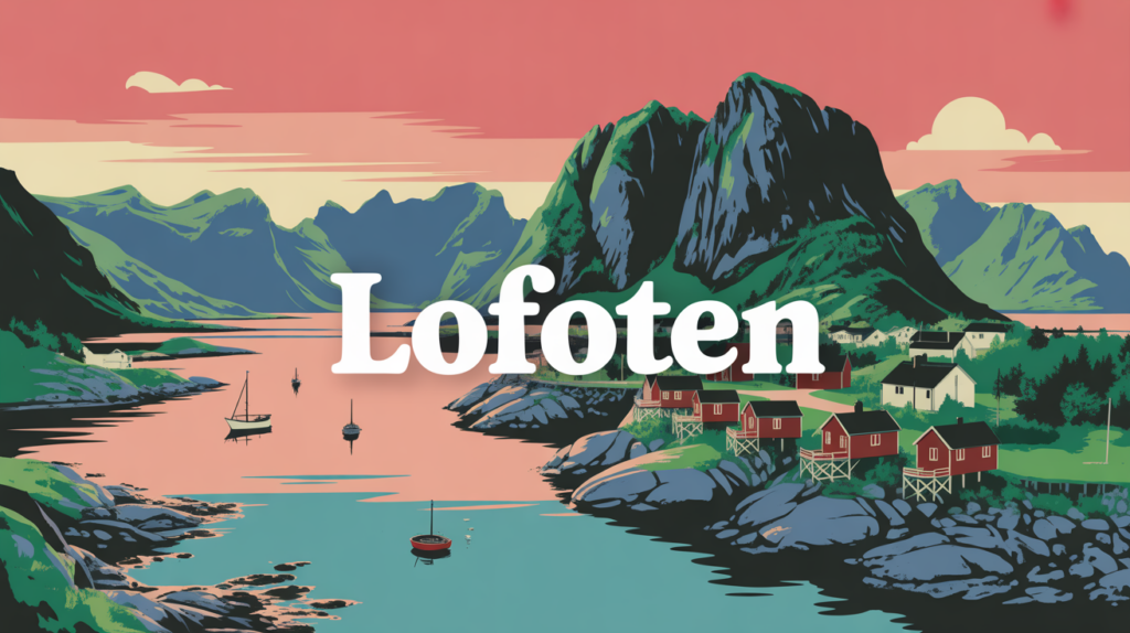 lofoten panorama sous lumiere ete montagnes mer