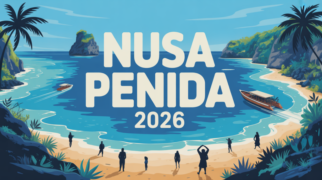 ile tropicale nusa penida plage bateau