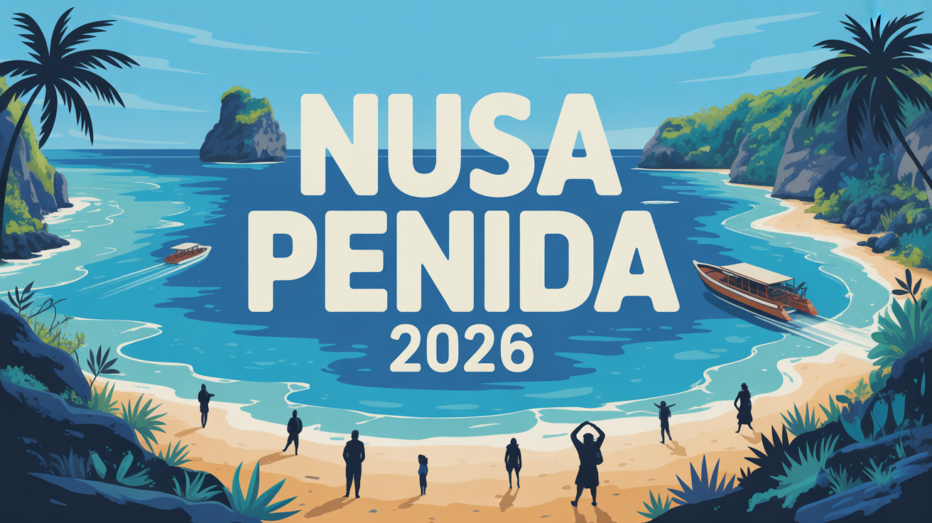 ile tropicale nusa penida plage bateau