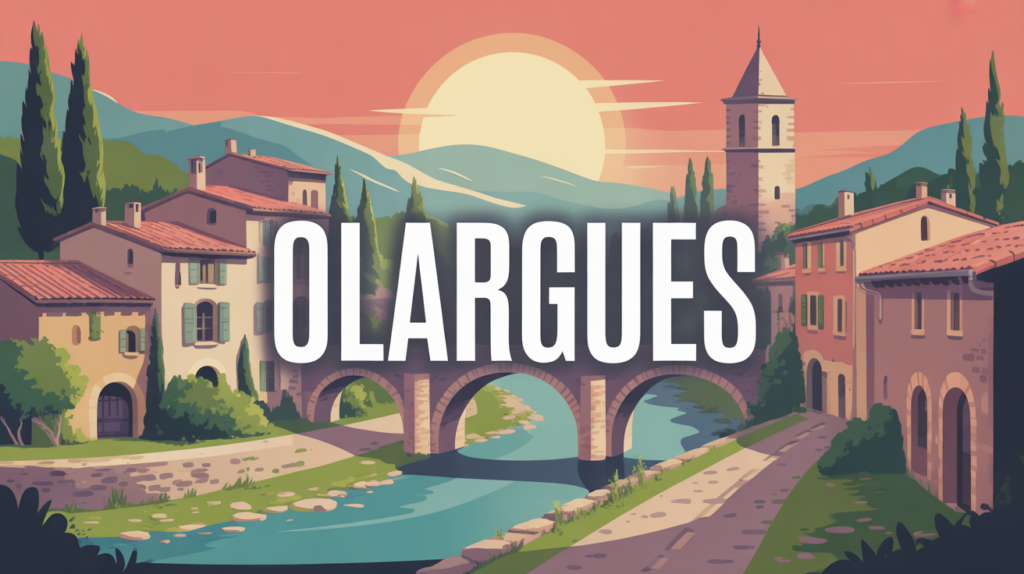olargues pont pierre ruelles pavees montagnes