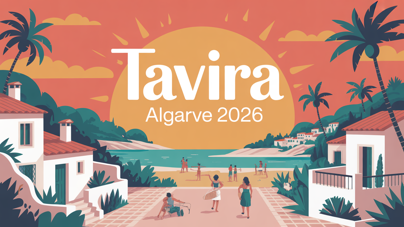 village mediterraneen tavira portugal illustration stylisee