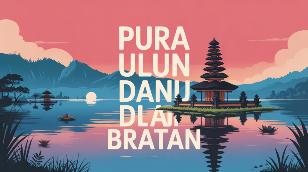 pura ulun danu bratan temple sur lac montagne