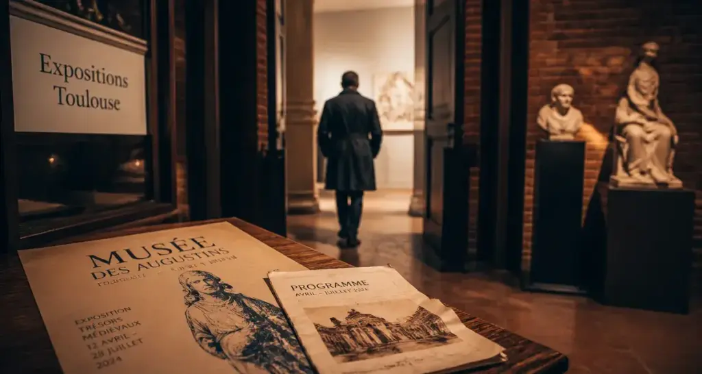Exposition Toulouse : visite au musée, passage vers une salle lumineuse