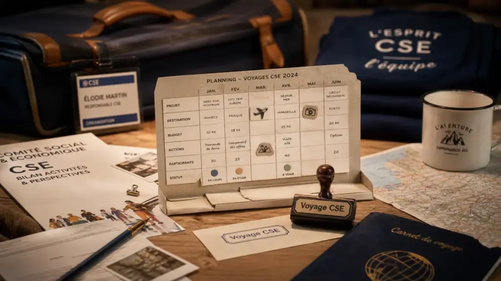 Voyage CSE : documents et planning sur budget