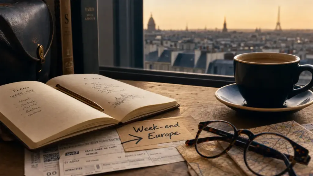 Weekend en Europe : carnet et billet de train pour choisir la ville