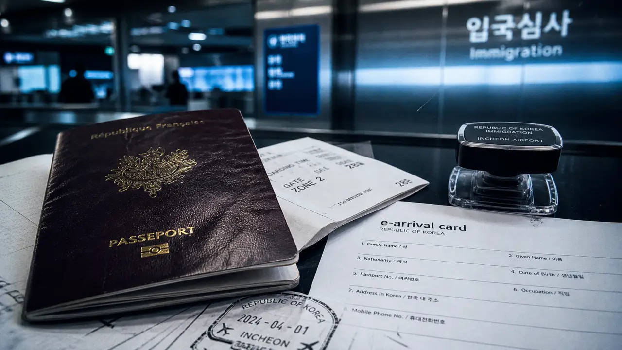 corée du sud visa : passeport et e-arrivalcard à l’aéroport