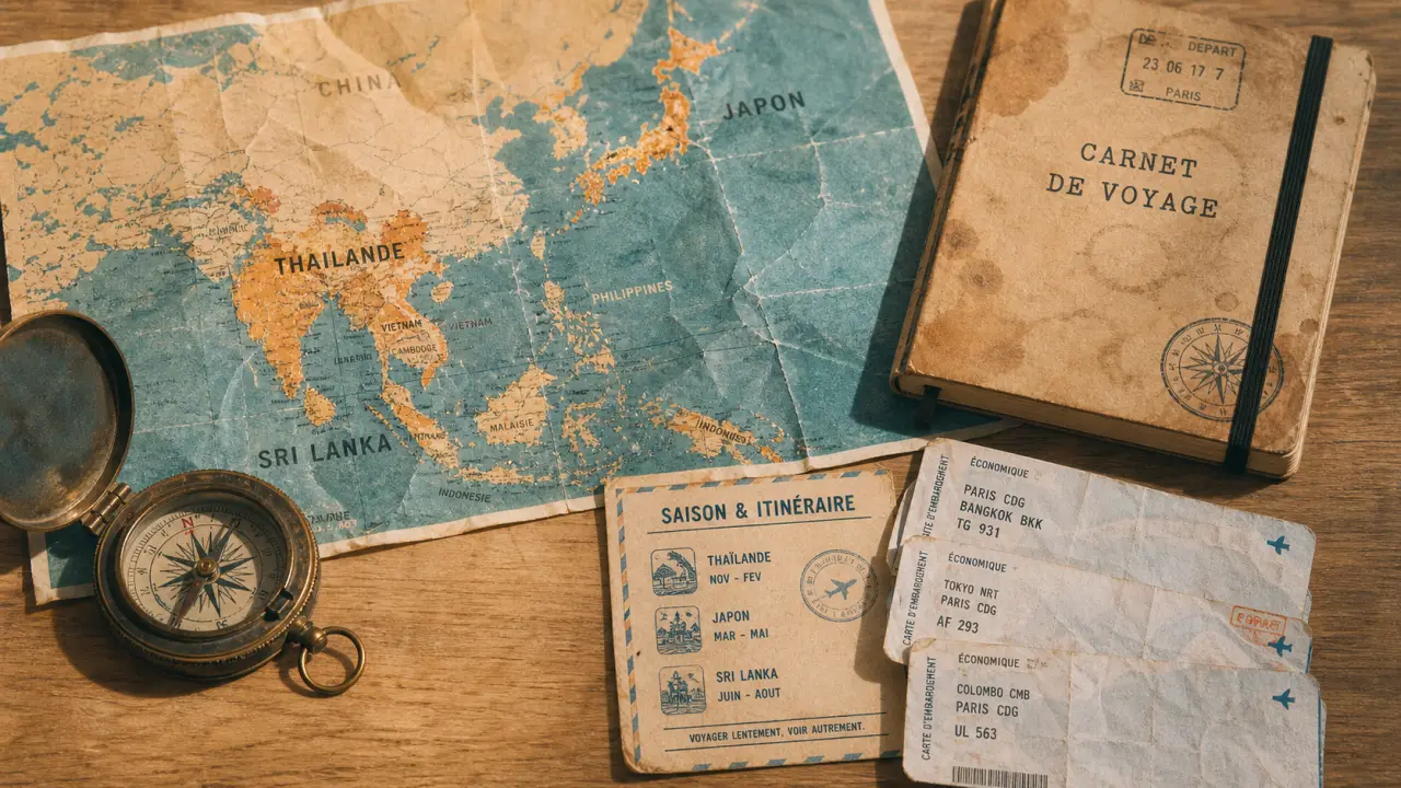 Destination Asie : carte Thaïlande Japon Népal, saison et itinéraire