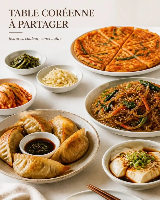 Shinla Galbi, assortiment de plats coréens à partager au restaurant