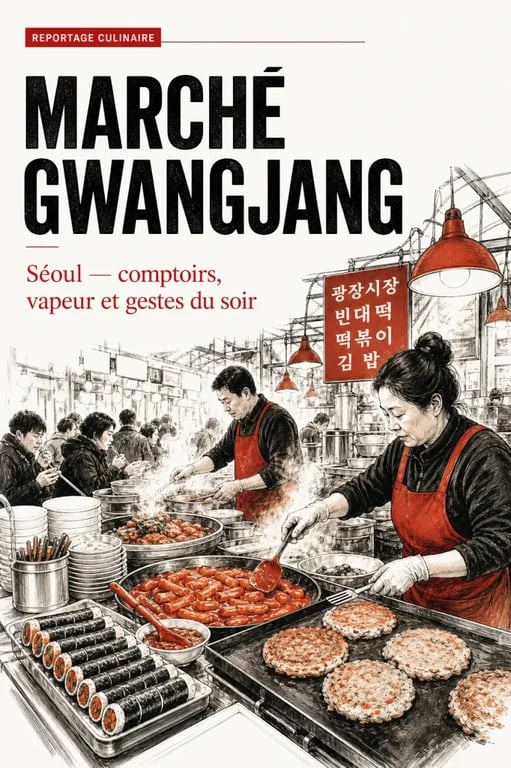 que faire a seoul : l’ambiance street food du marché Gwangjang à Séoul