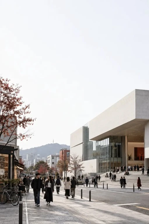 Korean Gwangju : quartier culturel animé de Gwangju en Corée du Sud