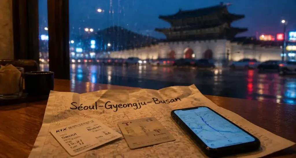 Itinéraire corée du sud : billets KTX et T-money à Séoul, vers Gyeongju et Busan