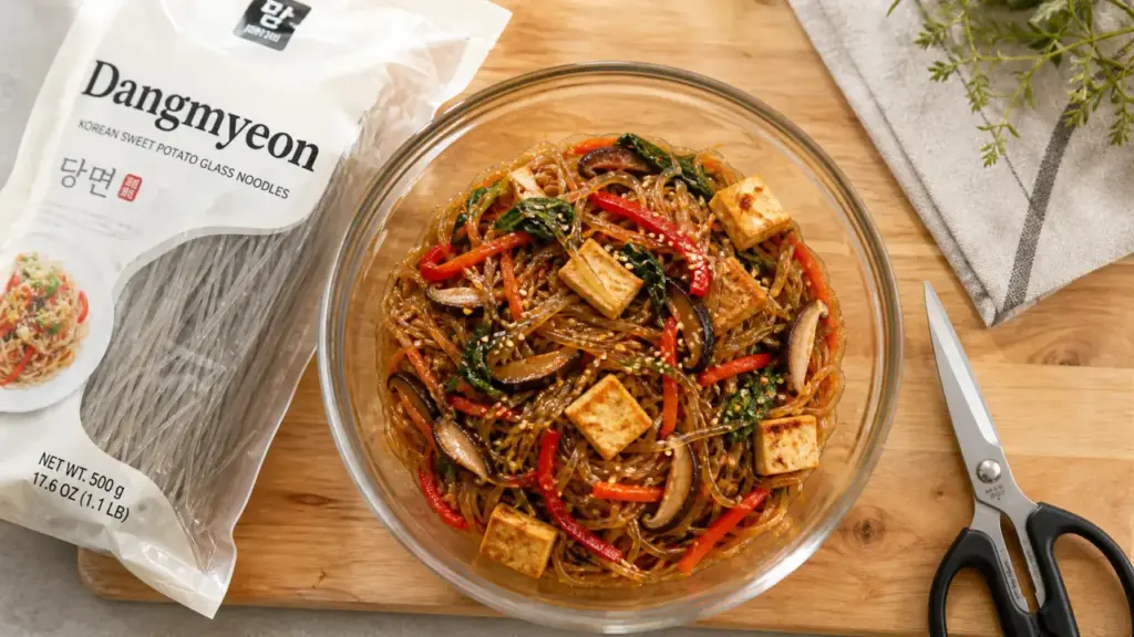 Vermicelle patate douce pour japchae, cuisson 10 min, sans coller