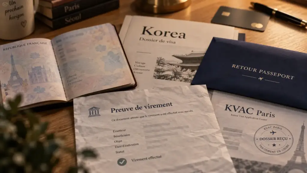Visa corée du sud kvac Paris : virement mal préparé