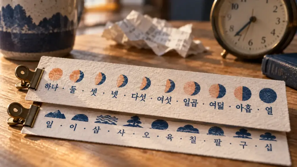 Apprendre à compter en coréen : chiffres sino-coréens et natifs (하나~열, 일~십)