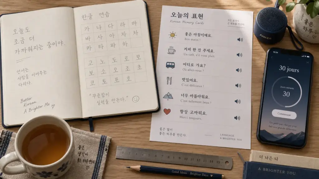 Comment apprendre le coréen facilement en 30 jours : Hangeul, bases coréennes