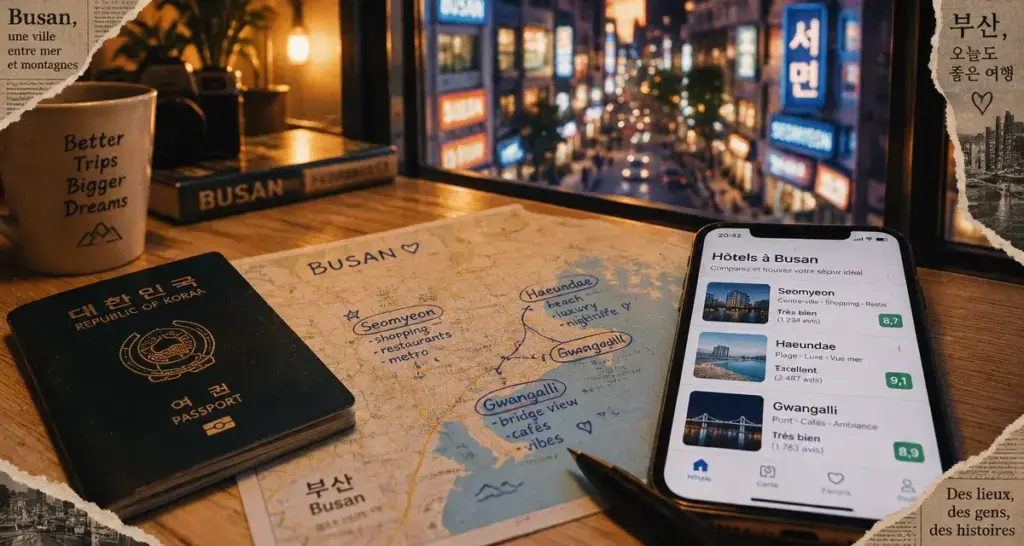 Hôtels Busan Corée du Sud : carte et comparatif Seomyeon Haeundae Gwangalli