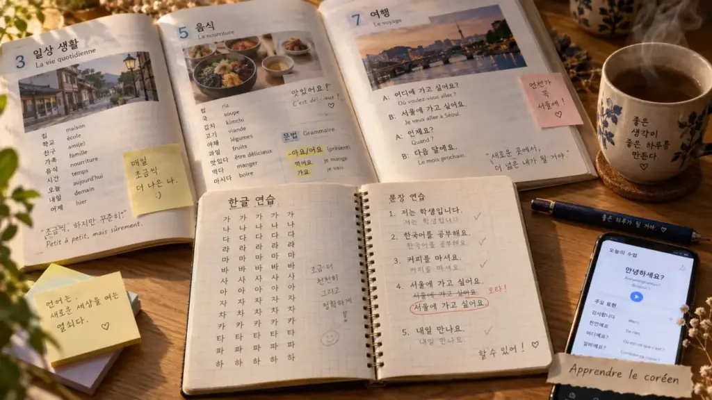 Meilleur livre pour apprendre le coréen : cahier d’Hangul et ouvrages