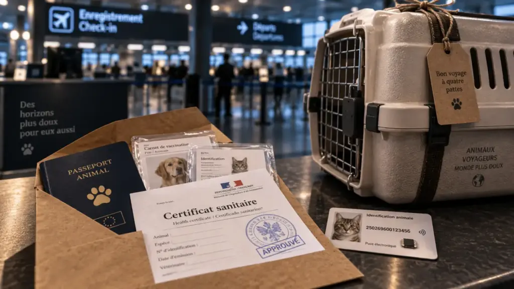 Transport animaux Corée du Sud : certificat sanitaire et passeport animal