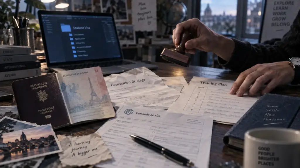 visa stage corée du sud : formulaire visa et passeport, limite 35 heures PVT